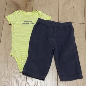 Carter's Yellow Striped Onesie